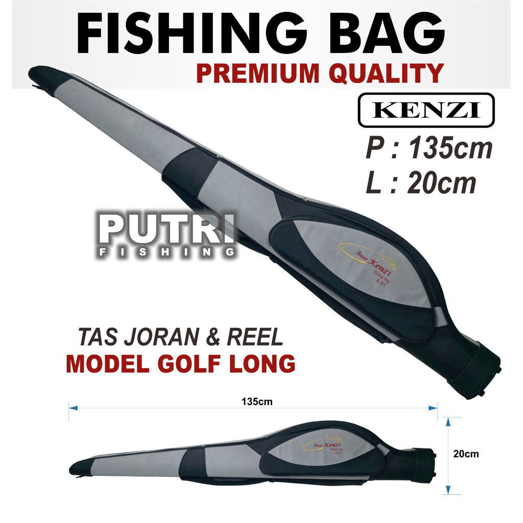 Tas Joran Pancing & Reel Kenzi Premium - Model Golf Long / Medium / Short & Joran Panjang 135cm Fishing Bag