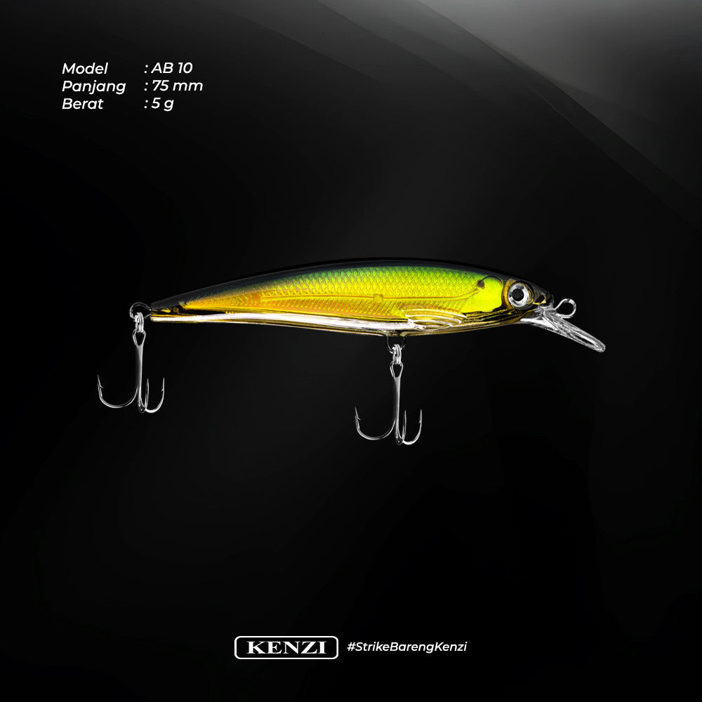 KENZI ALBA LURES 75mm 5gr Floating Minnow - Umpan Pancing Casting