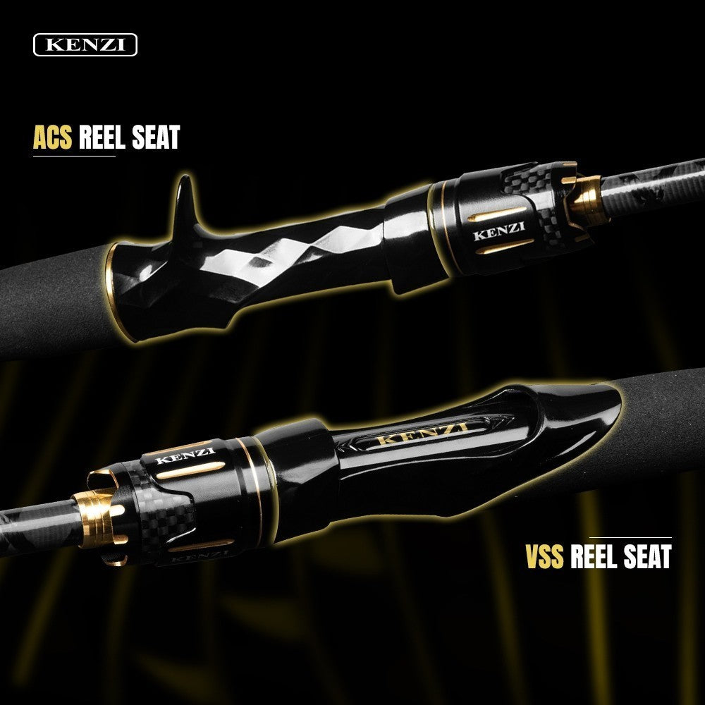 KENZI BRENIO PRO 702 Spinning Baitcasting Hollow Carbon Fuji Guides 4-12lbs 6-15lbs 8-17lbs  BC SPIN - Joran Stik Pancing