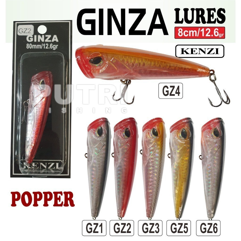 KENZI GINZA 8CM 12.6GR - Umpan Pancing Lure Mancing Tiruan Ikan Air Laut & Tawar Hard Bait