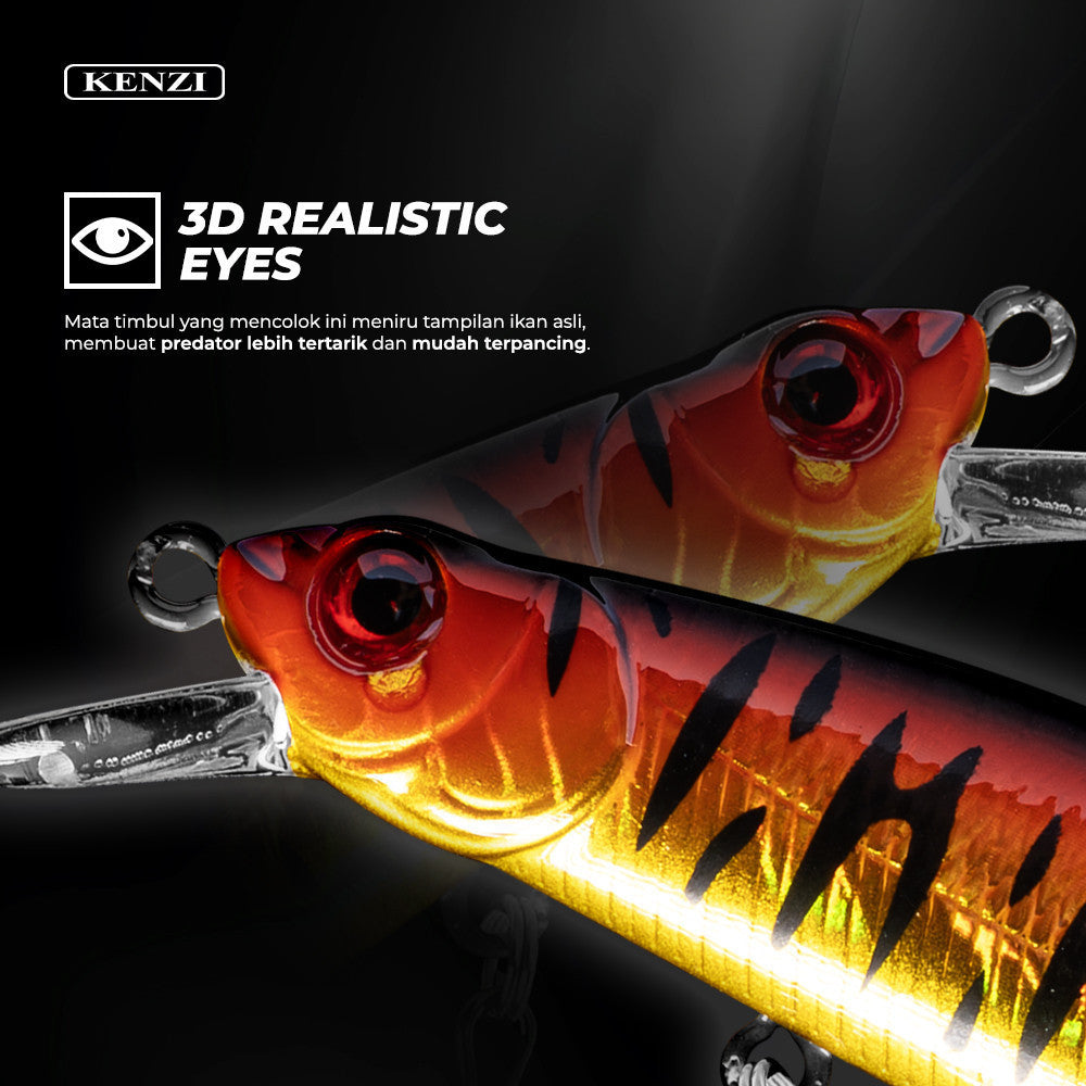 Umpan Pancing KENZI BARITO 80mm - Japan Technology Magnetic Weight Transfer Lure Sinking