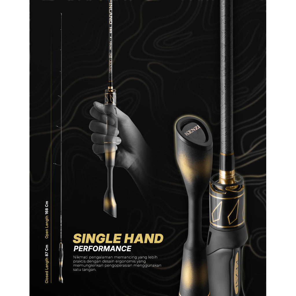 KENZI FINLAND 168 Joran Casting 168cm Spinning Solid Carbon Ring SiC Anti Korosi 4-10lbs 5-12lbs