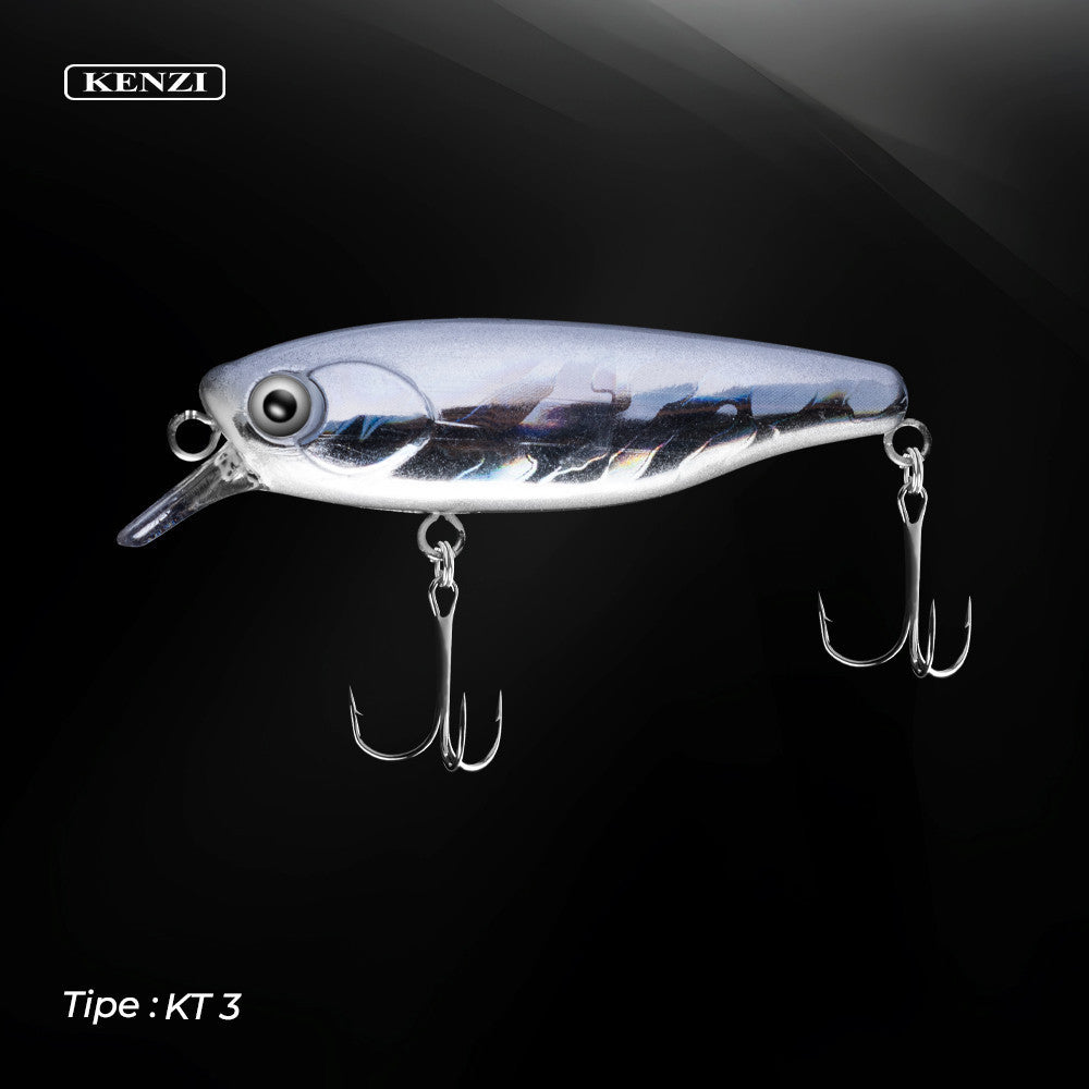 KENZI KATSU LURE 68mm 6.4g - Action Sinking 0.5–1.5m | Treble Hook 1213 Size 8 | Mata 3D Realistic Eyes | Warna Holographic Umpan Tiruan