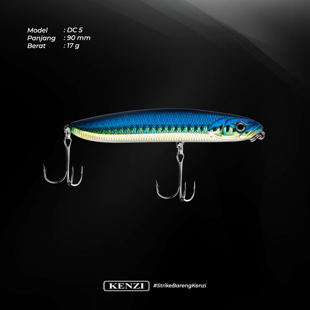 KENZI DISCUS 90mm 17gr - Umpan Pancing Lure Mancing Tiruan Ikan Air Laut & Tawar Hard Bait