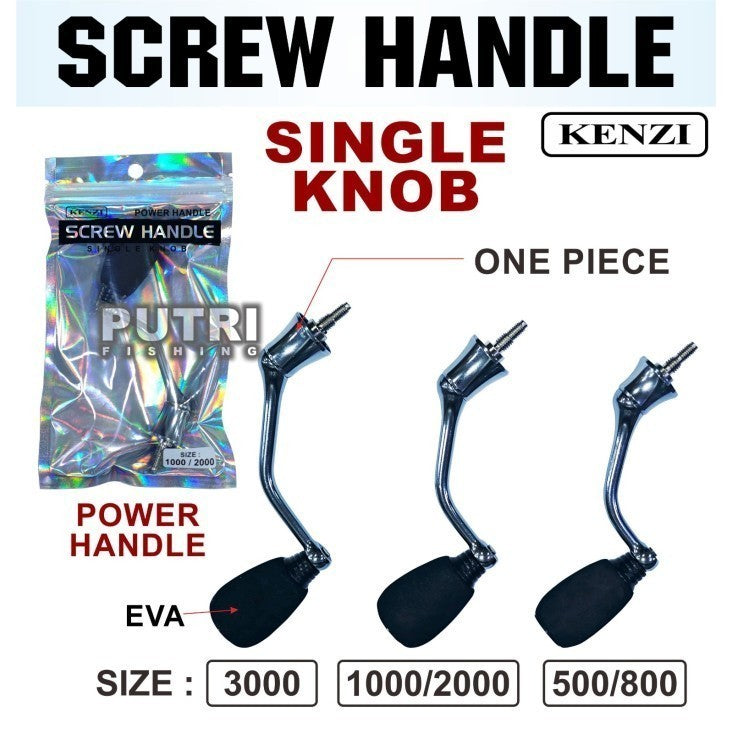 ENGKOL REEL KENZI SCREW HANDLE SINGLE KNOB ONE PIECE UNIVERSAL POWER HANDLE Komponen Reel