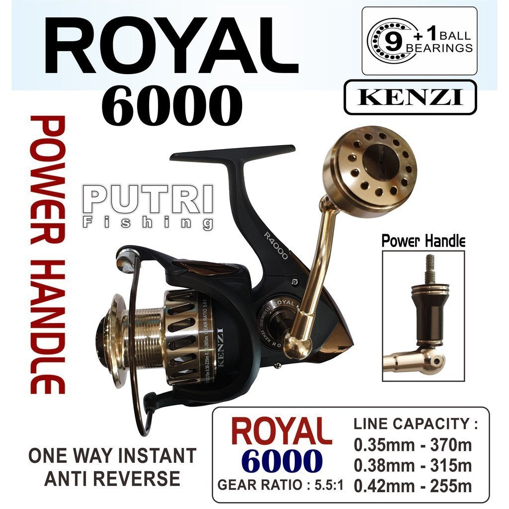 KENZI ROYAL 1000 1500 2000 3000 5000 POWER HANDLE - Reel Pancing