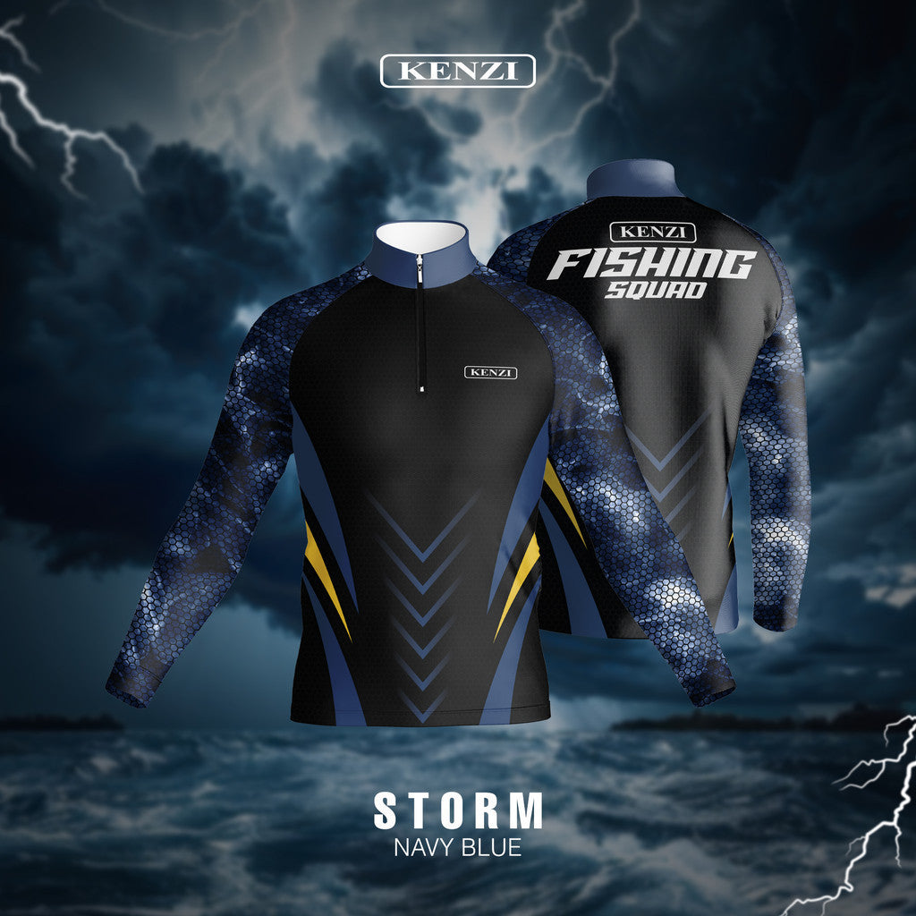 Jersey Mancing KENZI – Lengan Panjang Anti Panas, Pilihan Ukuran S - XXL, Nyaman Dipakai, Desain Sporty Modern