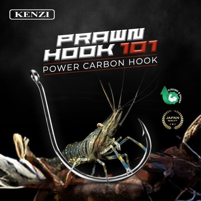 MATA KAIL KENZI PRAWN RING HOOK 101 POWER CARBON EXTREMELY STRONG AND SHARP