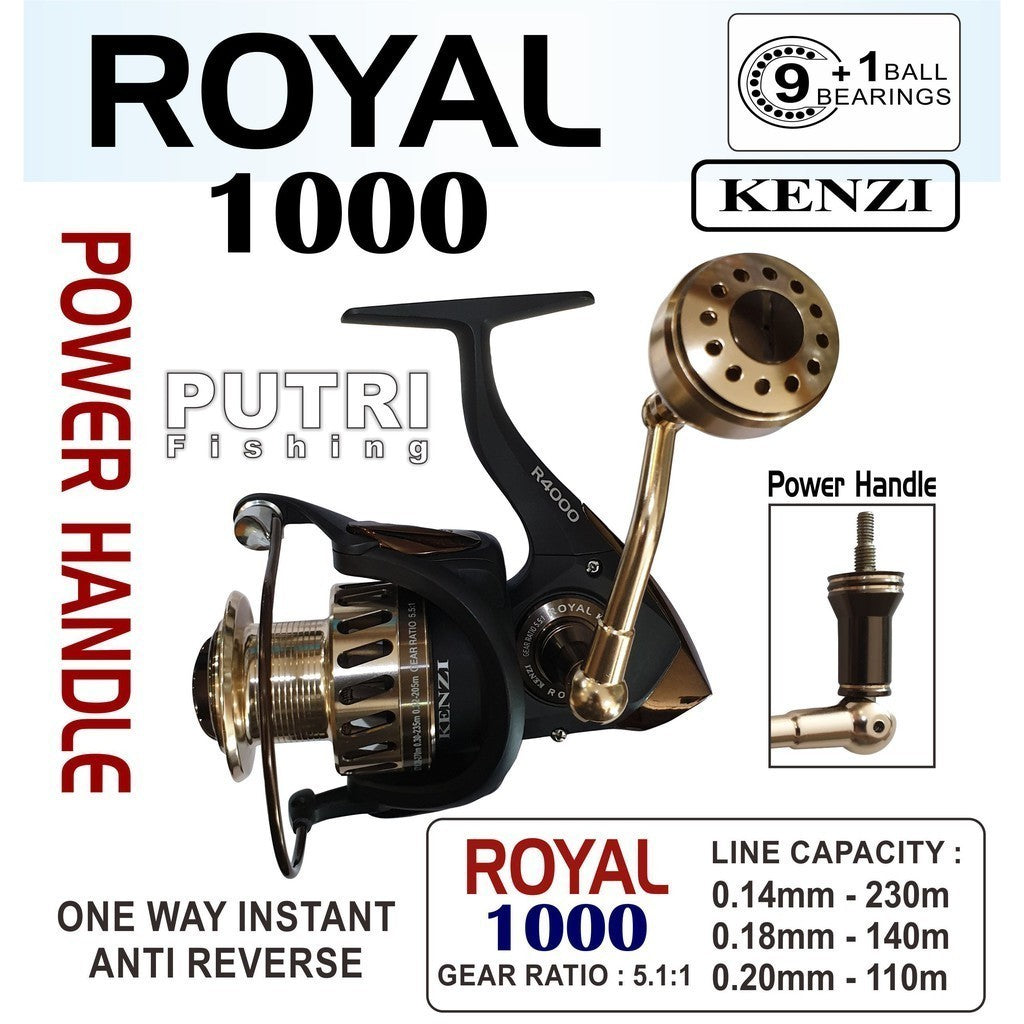 KENZI ROYAL 1000 1500 2000 3000 5000 POWER HANDLE - Reel Pancing