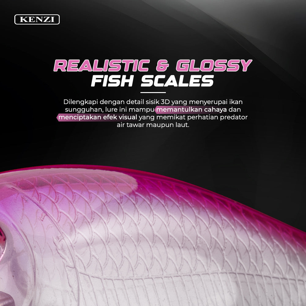KENZI YAKISOBA  85mm 11.1gr - MINNOW FLOATING Umpan Pancing Lure Mancing Tiruan Ikan Air Laut & Tawar Hard Bait