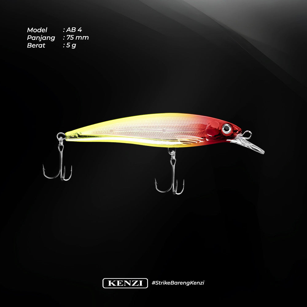 KENZI ALBA LURES 75mm 5gr Floating Minnow - Umpan Pancing Casting