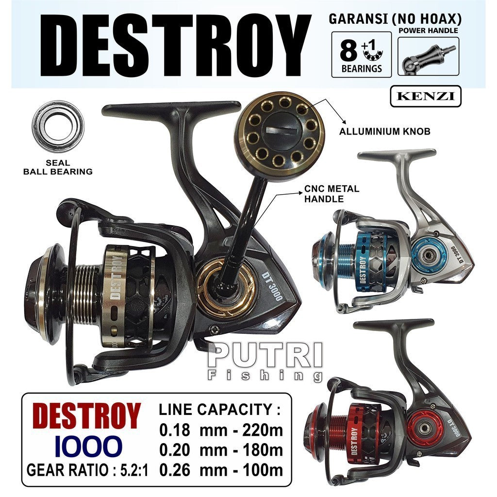 KENZI DESTROY 1000 POWER HANDLE - Reel Pancing