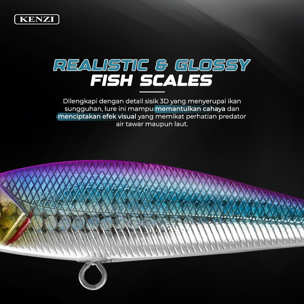 KENZI NORI  100mm 8.2gr - Umpan Pancing MINNOW FLOATING Lure Mancing Tiruan Ikan Air Laut & Tawar Hard Bait