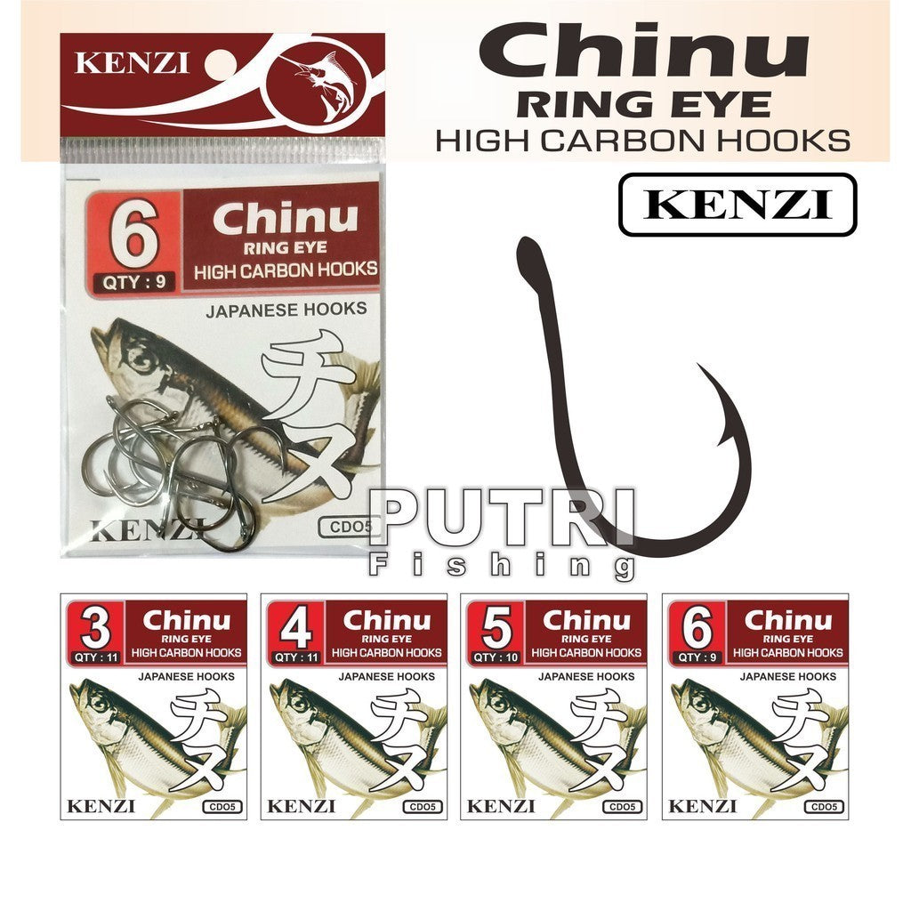 MATA KAIL KENZI CHINU RING EYE HIGH CARBON HOOKS CD05 SACHET