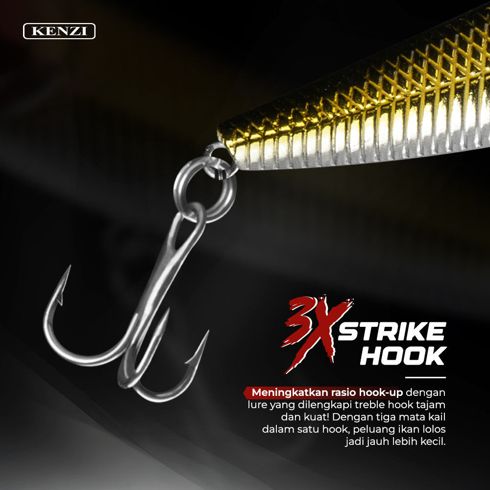 KENZI HERONA LURE 14gr 10cm - Umpan Pancing FLOATING PENCIL MINNOW Ikan Mainan Air Tawar & Laut Hard Bait Lures