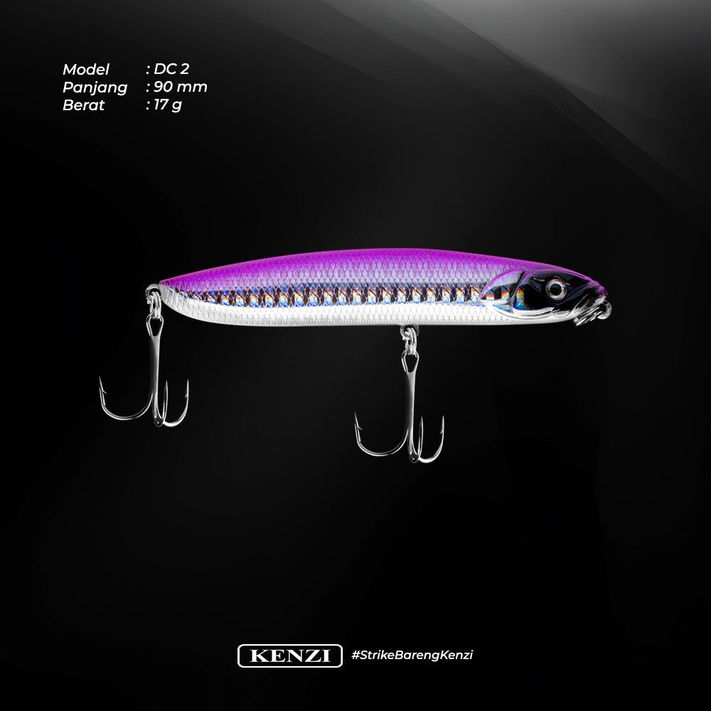 KENZI DISCUS 90mm 17gr - Umpan Pancing Lure Mancing Tiruan Ikan Air Laut & Tawar Hard Bait