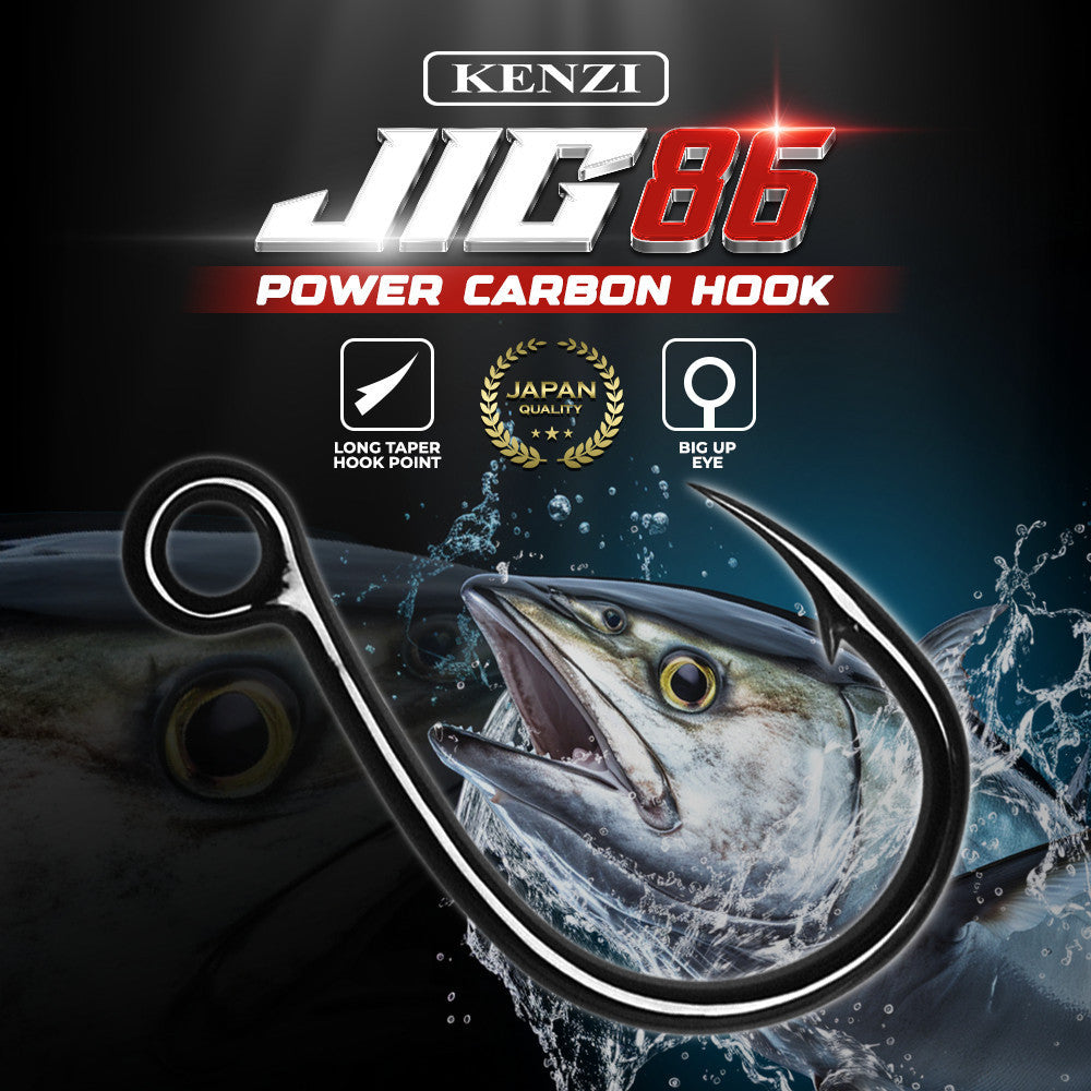 MATA KAIL KENZI JIG 86 BIG UP EYE Power Carbon Hooks