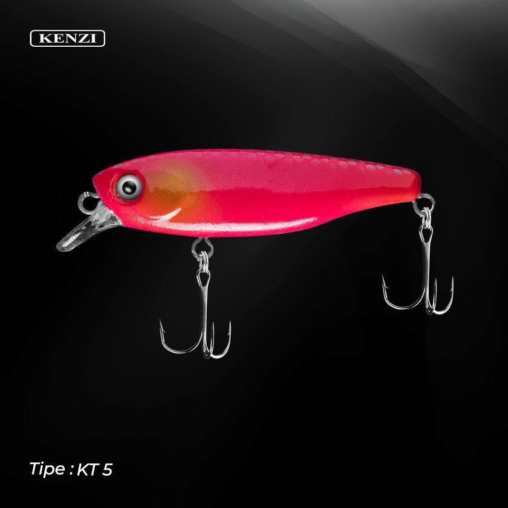 KENZI KATSU LURE 68mm 6.4g - Action Sinking 0.5–1.5m | Treble Hook 1213 Size 8 | Mata 3D Realistic Eyes | Warna Holographic Umpan Tiruan