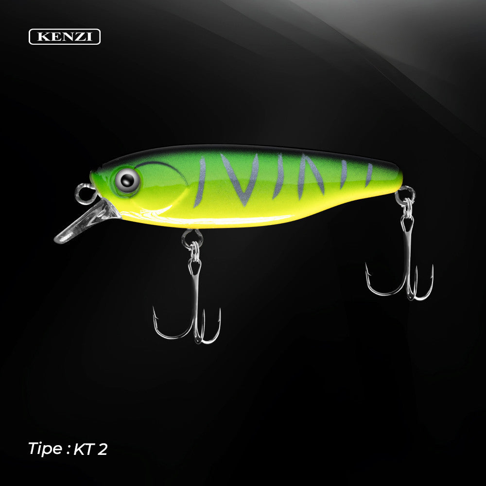 KENZI KATSU LURE 68mm 6.4g - Action Sinking 0.5–1.5m | Treble Hook 1213 Size 8 | Mata 3D Realistic Eyes | Warna Holographic Umpan Tiruan