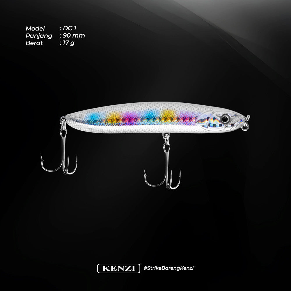 KENZI DISCUS 90mm 17gr - Umpan Pancing Lure Mancing Tiruan Ikan Air Laut & Tawar Hard Bait