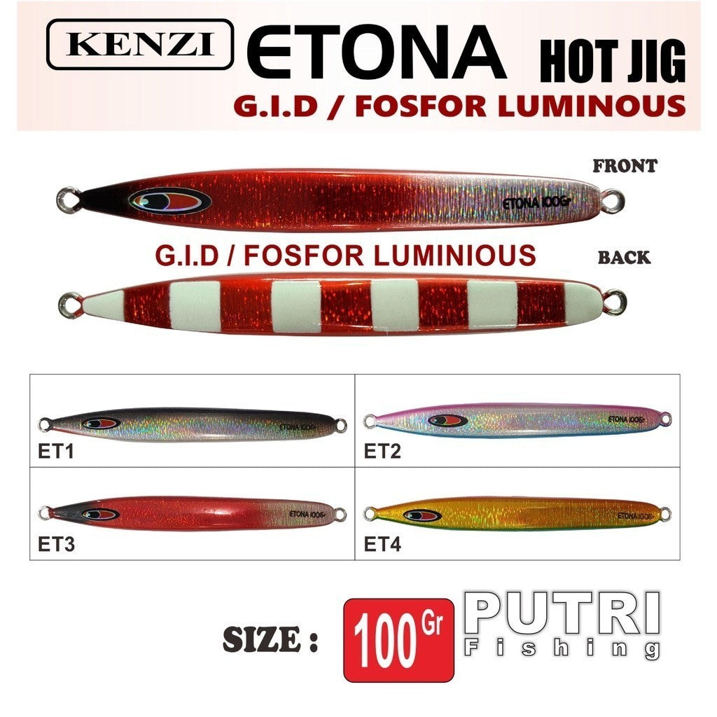 METAL JIG KENZI ETONA 80gr 100gr 150gr 200gr 250gr Umpan Pancing
