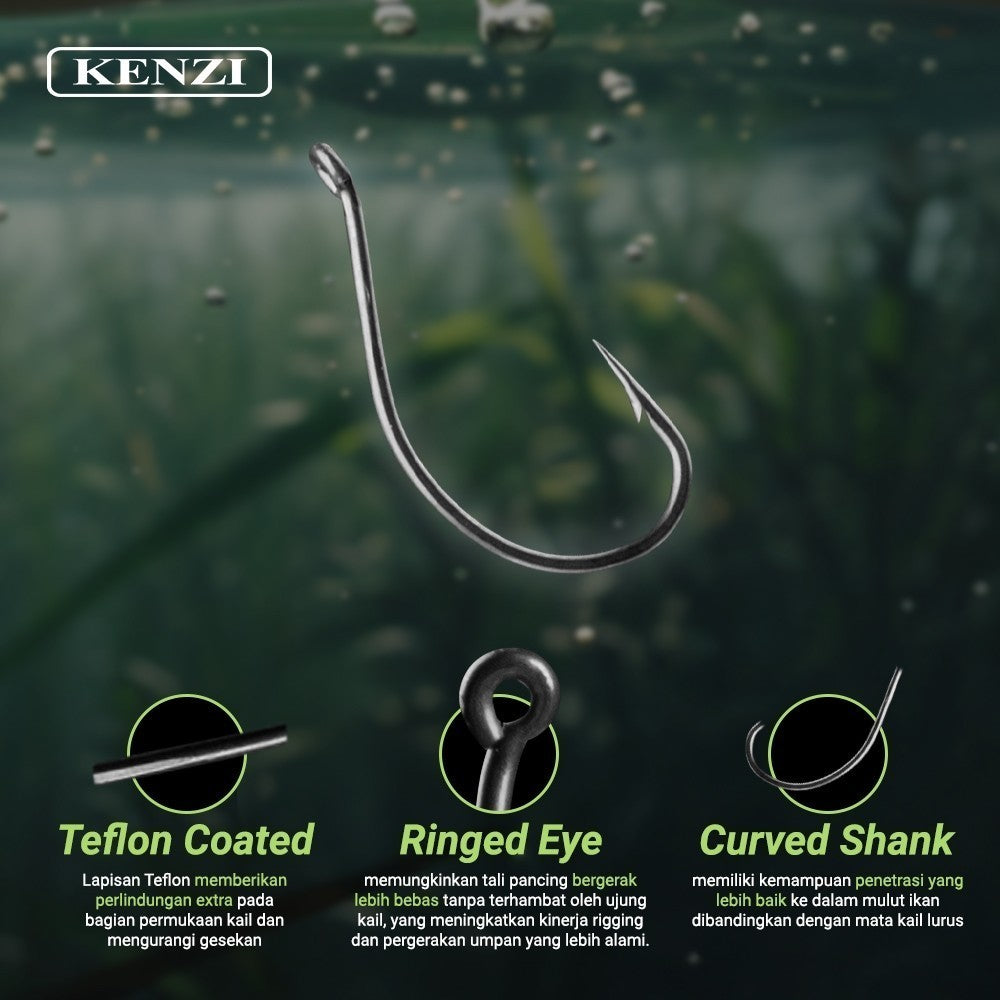 MATA KAIL KENZI CARP HOOK 0502 TEFLON COATED