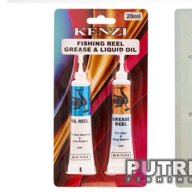 KENZI REEL GREASE OIL 12ml 20ml PELUMAS REEL PANCING Perawatan Maintenance Reel Mancing