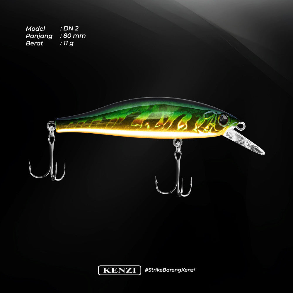 KENZI DANZO LURES 80mm 11gr Sinking Depth 1.8m - Magnetic Long cast Super Gacor