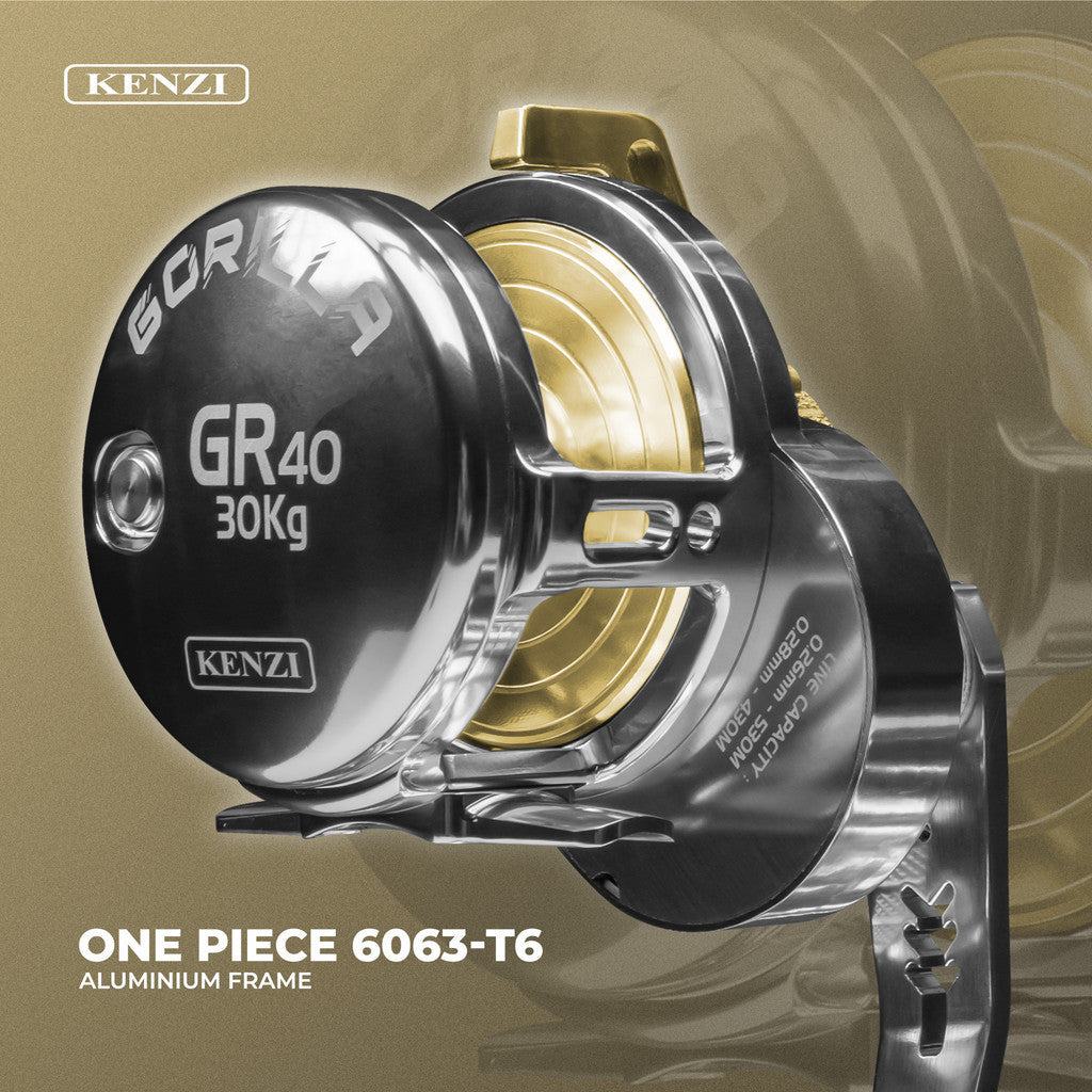 KENZI GORILLA OVERHEAD - High Speed Very Smooth Super Power Drag Stainless Steel Reel Pancing OH