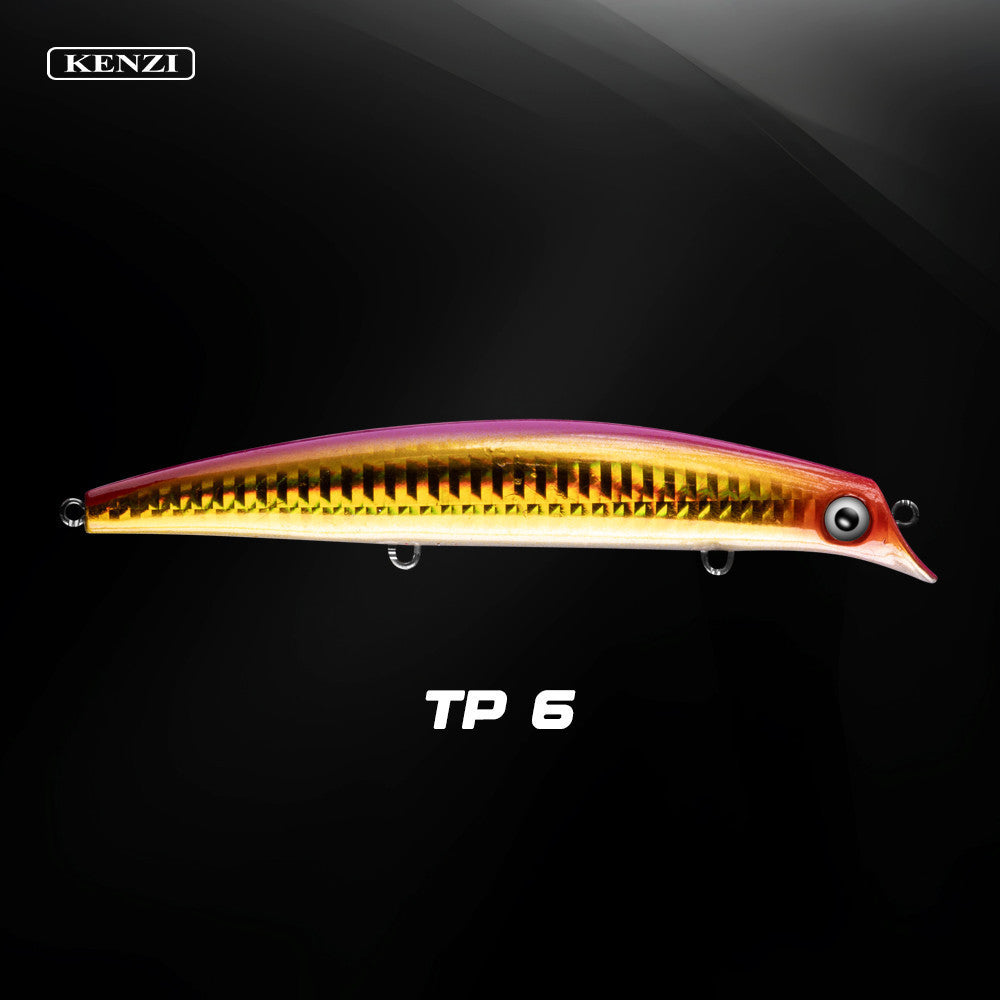 Umpan LURE KENZI TULIP 110mm 14.3gr - Top Water Lures Panjang Realistik Umpan Pancing Air Dangkal with Treble Hook 1213