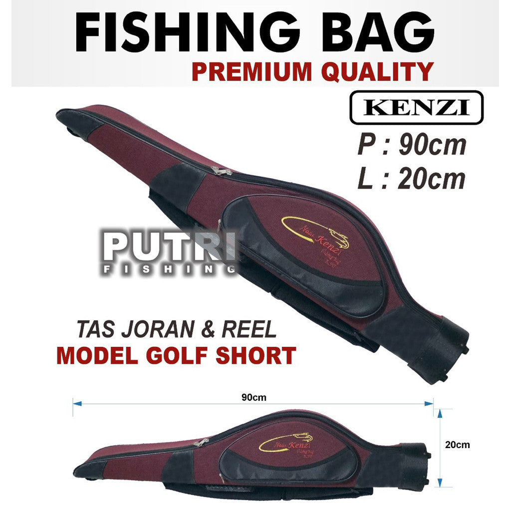 Tas Joran Pancing & Reel Kenzi Premium - Model Golf Long / Medium / Short & Joran Panjang 135cm Fishing Bag