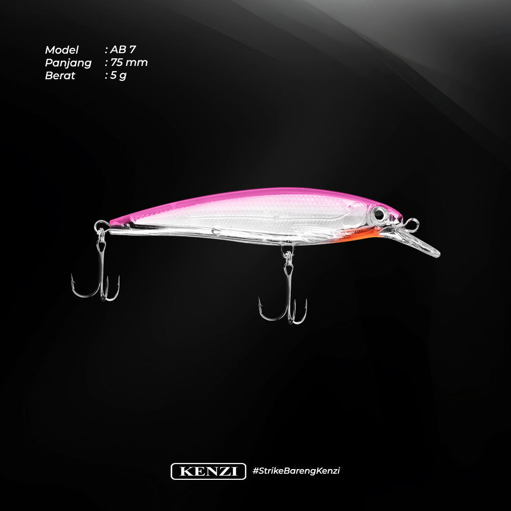KENZI ALBA LURES 75mm 5gr Floating Minnow - Umpan Pancing Casting