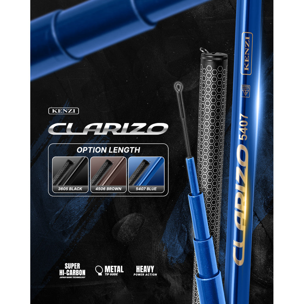 TEGEK KENZI CLARIZO 3605 4506 5407 Super High Carbon Joran Antena
