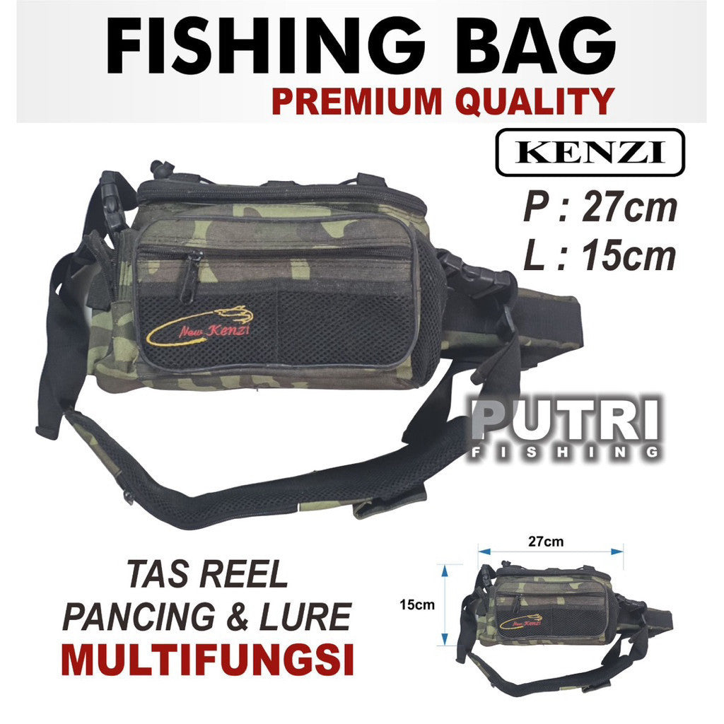 Tas Joran Pancing & Reel Kenzi Premium - Model Golf Long / Medium / Short & Joran Panjang 135cm Fishing Bag