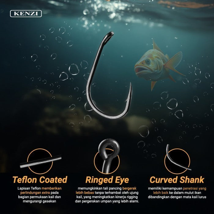 MATA KAIL KENZI CARP HOOK 9340 TEFLON COATED SACHET