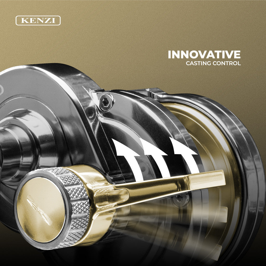 KENZI GORILLA OVERHEAD - High Speed Very Smooth Super Power Drag Stainless Steel Reel Pancing OH