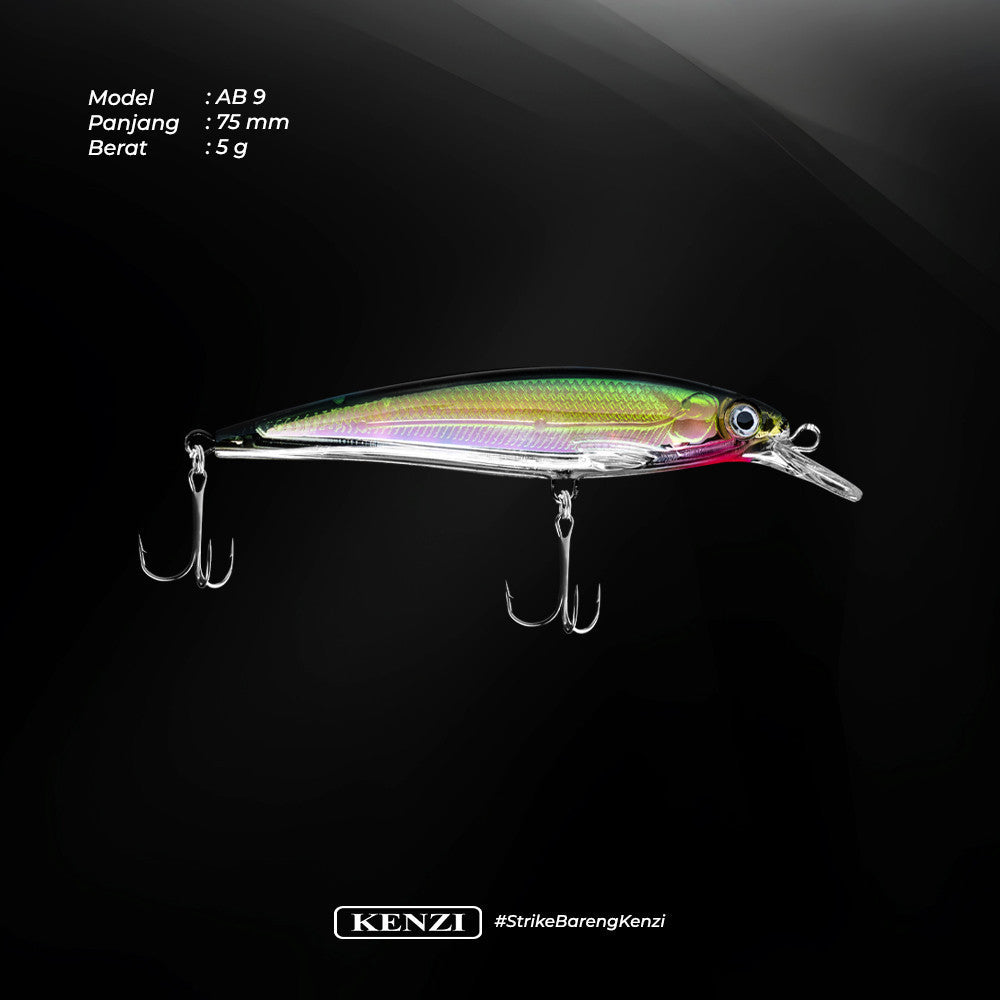 KENZI ALBA LURES 75mm 5gr Floating Minnow - Umpan Pancing Casting