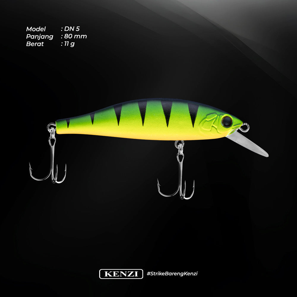 KENZI DANZO LURES 80mm 11gr Sinking Depth 1.8m - Magnetic Long cast Super Gacor