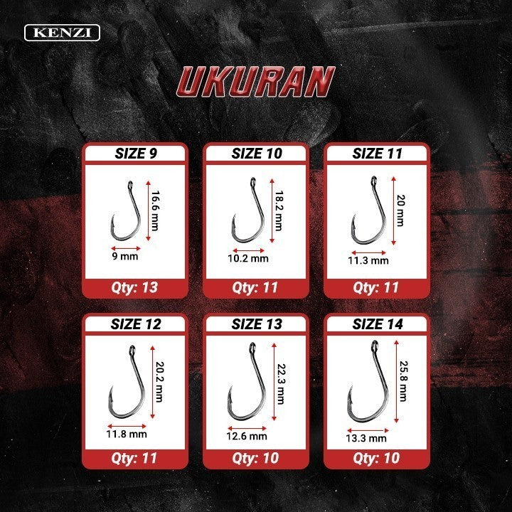 MATA KAIL KENZI ISEAMA RING POWER CARBON HOOKS BLACK NICKEL